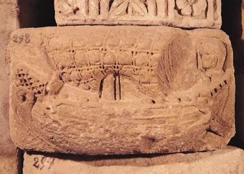 Tombstone Depicting a Fishing Boat